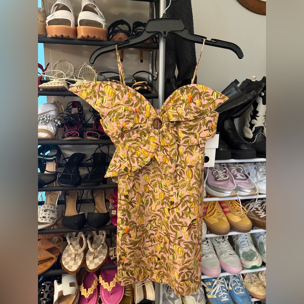 Farm Rio Star Fruit Dress 3D flower